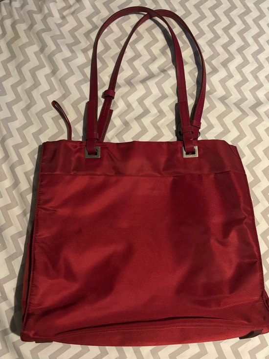 Prada Handbags - Prada red Satin Shoulder Bag